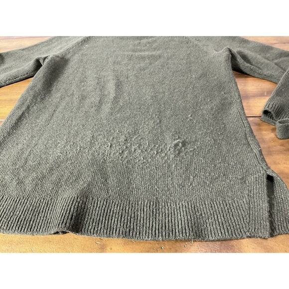 Ann Taylor Sweater Womens Small Petite Tie Sleeve Green Wool Cashmere Blend - Picture 10 of 11